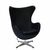 Кресло EGG STYLE CHAIR чёрный, натуральная кожа | Интернет магазин мебели и декора LifeDekor