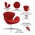 Кресло SWAN CHAIR красный кашемир, Цвет: Красный, изображение 6 | Интернет магазин мебели и декора LifeDekor