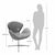 Кресло SWAN CHAIR красный кашемир, Цвет: Красный, изображение 9 | Интернет магазин мебели и декора LifeDekor