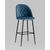 Стул барный Марсель велюр пыльно-синий, изображение 2 | Интернет магазин мебели и декора LifeDekor