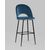 Стул барный Меган велюр пыльно-синий, изображение 2 | Интернет магазин мебели и декора LifeDekor