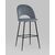 Стул барный Меган велюр серый, изображение 2 | Интернет магазин мебели и декора LifeDekor