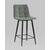 Стул полубарный Джанго велюр серый высота сиденья 60 см, изображение 2 | Интернет магазин мебели и декора LifeDekor