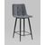 Стул полубарный Джанго велюр тёмно-серый высота сиденья 60 см, изображение 2 | Интернет магазин мебели и декора LifeDekor