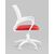 Кресло офисное Topchairs ST-BASIC-W спинка белая сетка сиденье красная ткань крестовина белый пластик, изображение 5 | Интернет магазин мебели и декора LifeDekor