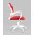 Кресло офисное TopChairs ST-BASIC-W красная ткань крестовина белый пластик, изображение 5 | Интернет магазин мебели и декора LifeDekor