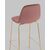 Стул барный Валенсия SN велюр пыльно-розовый золотые ножки, изображение 9 | Интернет магазин мебели и декора LifeDekor