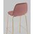Стул барный Валенсия SN велюр пыльно-розовый золотые ножки 2 шт, изображение 7 | Интернет магазин мебели и декора LifeDekor