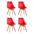 Стул FRANKFURT красный 4 шт. | Интернет магазин мебели и декора LifeDekor