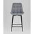 Стул полубарный Флекс с поворотным механизмом велюр велютто серый, изображение 3 | Интернет магазин мебели и декора LifeDekor