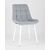 Стул Флекс велюр светло-серый белые ножки 4 шт. | Интернет магазин мебели и декора LifeDekor