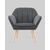 Кресло Руди серый, изображение 3 | Интернет магазин мебели и декора LifeDekor