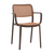 Стул Yona пластиковый с подлокотниками коричневый | Интернет магазин мебели и декора LifeDekor