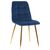 Стул обеденный DOBRIN ALEX, золотые ножки, темно-синий велюр (V108-67), Вариант: золотые ножки, темно-синий велюр (V108-67) | Интернет магазин мебели и декора LifeDekor
