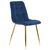 Стул обеденный DOBRIN ALEX, золотые ножки, темно-синий велюр (V108-67), Вариант: золотые ножки, темно-синий велюр (V108-67), изображение 2 | Интернет магазин мебели и декора LifeDekor