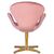 Кресло дизайнерское DOBRIN SWAN, розовый велюр BLUVEL52, золотое основание, Вариант: розовый велюр BLUVEL52, золотое основание, изображение 4 | Интернет магазин мебели и декора LifeDekor