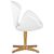 Кресло дизайнерское DOBRIN SWAN, белый кожзам P23, золотое основание, Вариант: белый кожзам P23, золотое основание, изображение 3 | Интернет магазин мебели и декора LifeDekor