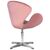 Кресло дизайнерское DOBRIN SWAN, розовый велюр BLUVEL52, алюминиевое основание, Вариант: розовый велюр BLUVEL52, алюминиевое основание, изображение 3 | Интернет магазин мебели и декора LifeDekor