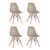 Стул DSW бежевый x4, изображение 2 | Интернет магазин мебели и декора LifeDekor
