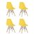 Стул Eames Style DSW желтый x4 (разборный каркас), изображение 2 | Интернет магазин мебели и декора LifeDekor