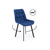 Стул на металлокаркасе Челси 360 П синий (zd 798) / черный np | Интернет магазин мебели и декора LifeDekor