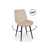 Стул на металлокаркасе Седа 360 бежевый (zd 210) / черный np | Интернет магазин мебели и декора LifeDekor