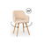 Стул деревянный Эолин 360 бежевый (glory 03) / светлое дерево | Интернет магазин мебели и декора LifeDekor