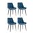 Стул Флекс Original велюр синий 4 шт. | Интернет магазин мебели и декора LifeDekor