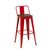 Стул барный TOLIX со спинкой красный глянцевый + темное дерево KD, изображение 2 | Интернет магазин мебели и декора LifeDekor