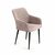 Стул с подлокотниками Robert, бархат пепельно-бежевый 25 | Интернет магазин мебели и декора LifeDekor