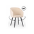 Стул на металлокаркасе Монер 360 бежевый (glory 03) / черный | Интернет магазин мебели и декора LifeDekor