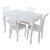 Обеденная группа (Стол Кабриоль GLASS и 4 стула Кабриоль жесткий), эмаль белая, изображение 2 | Интернет магазин мебели и декора LifeDekor
