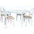 Обеденная группа (Стол Прага и 4 стула Коломбо-2), эмаль белая | Интернет магазин мебели и декора LifeDekor