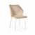 Стул Berg, бархат светло-бежевый 2 / белый конус | Интернет магазин мебели и декора LifeDekor