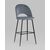 Стул барный Меган SN велюр серый, изображение 2 | Интернет магазин мебели и декора LifeDekor