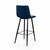 Стул барный Уно, бархат синий 29 / чёрный конус, изображение 5 | Интернет магазин мебели и декора LifeDekor