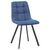 Стул обеденный DOBRIN ALEX SQUARE, черные матовые ножки, синяя ткань (UF860-14B), Вариант: черные матовые ножки, синяя ткань (UF860-14B) | Интернет магазин мебели и декора LifeDekor