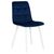 Стул обеденный DOBRIN CHILLY, Темно-синий Holland 60, основание белое | Интернет магазин мебели и декора LifeDekor