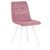 Стул обеденный DOBRIN ALEX SQUARE, белые ножки, розовый велюр (V108-15), Вариант: белые ножки, розовый велюр (V108-15) | Интернет магазин мебели и декора LifeDekor