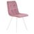 Стул обеденный DOBRIN ALEX SQUARE, белые ножки, розовый велюр (V108-15), Вариант: белые ножки, розовый велюр (V108-15), изображение 2 | Интернет магазин мебели и декора LifeDekor