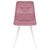 Стул обеденный DOBRIN ALEX SQUARE, белые ножки, розовый велюр (V108-15), Вариант: белые ножки, розовый велюр (V108-15), изображение 6 | Интернет магазин мебели и декора LifeDekor