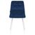 Стул обеденный DOBRIN ALEX, белые ножки, темно-синий велюр (V108-67), Вариант: белые ножки, темно-синий велюр (V108-67), изображение 6 | Интернет магазин мебели и декора LifeDekor