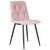 Набор 4 шт Стул обеденный DOBRIN CHILLY ROMBO, Розовый Simple 03, основание черное, Вариант: Розовый Simple 03, основание черное, изображение 2 | Интернет магазин мебели и декора LifeDekor