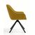 Стул DikLine 254 поворотный, BL08 горчица, ножки черные, изображение 3 | Интернет магазин мебели и декора LifeDekor