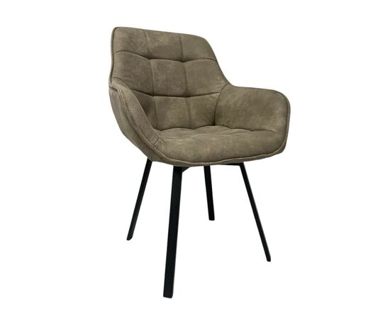 Полукресло поворотное Милан замша латте/черные опоры | Интернет магазин мебели и декора LifeDekor