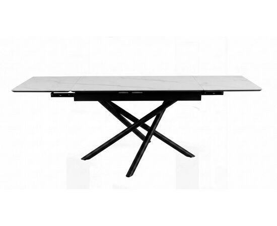 Стол DikLine BKX110 Керамика Carrara Gloss (мрамор глянец белый)/подстолье черное/опоры черные (2уп.), изображение 4 | Интернет магазин мебели и декора LifeDekor