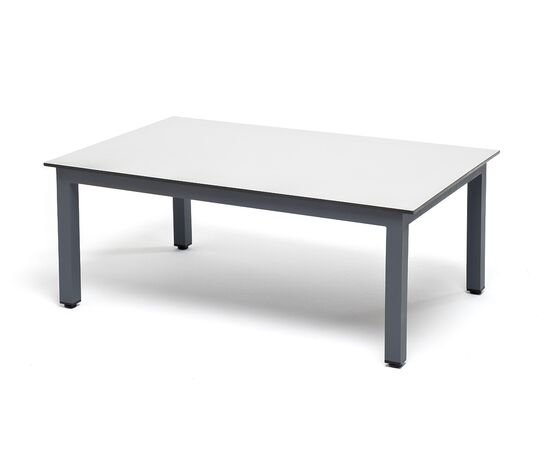 "Канны" журнальный столик из HPL 90х60, H40, каркас серый (RAL7024), цвет столешницы "молочный", изображение 3 | Интернет магазин мебели и декора LifeDekor