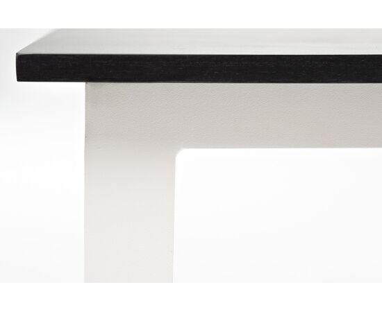 "Канны" журнальный столик из HPL 90х60, H40, каркас белый, цвет столешницы "серый гранит", изображение 4 | Интернет магазин мебели и декора LifeDekor