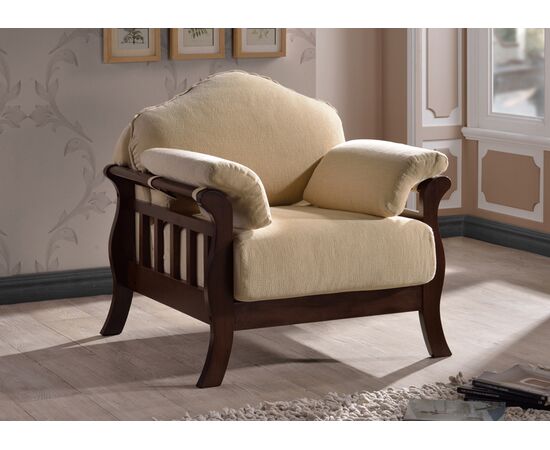 Кресло 1062LC (Br.Oak/Veloci B Beige) | Интернет магазин мебели и декора LifeDekor