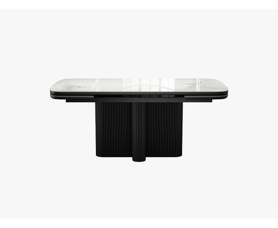 Стол DikLine DKO140 Керамика Platinum ART (белый глянец)/подстолье черное/опоры черные (2 уп.), изображение 7 | Интернет магазин мебели и декора LifeDekor